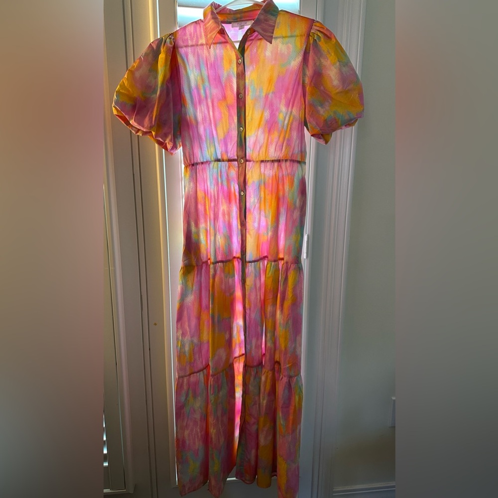 Colorful Button-Down Dress